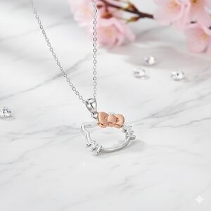 Silver and Rose Gold Pendant Necklace